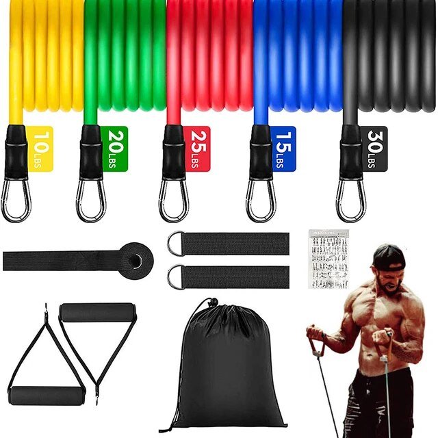 11 Piece Resistance Band Set
