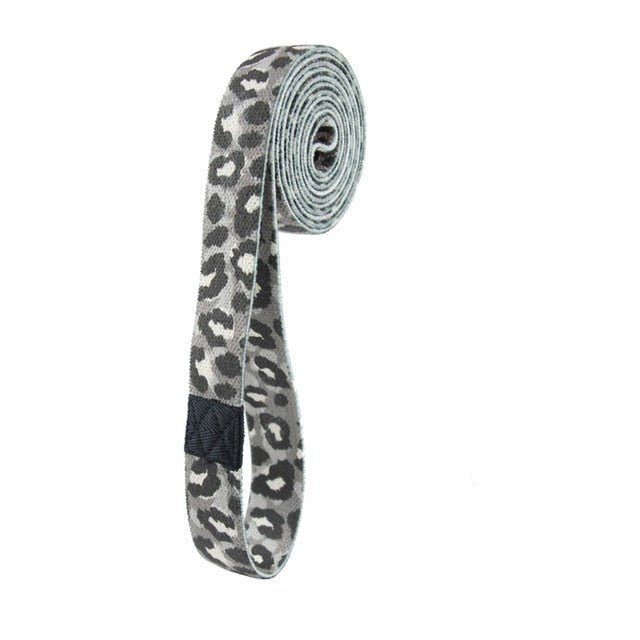 15-25lbs Long Resistance Band - Snow Leopard Print