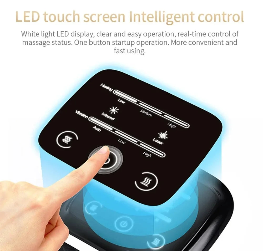 Cordless Knee Massager with Heat, Vibration & LED Display