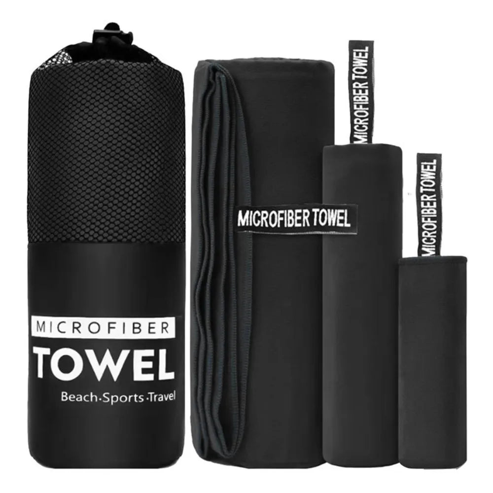 3-Piece Quick-Dry Microfiber Sports Towel Set