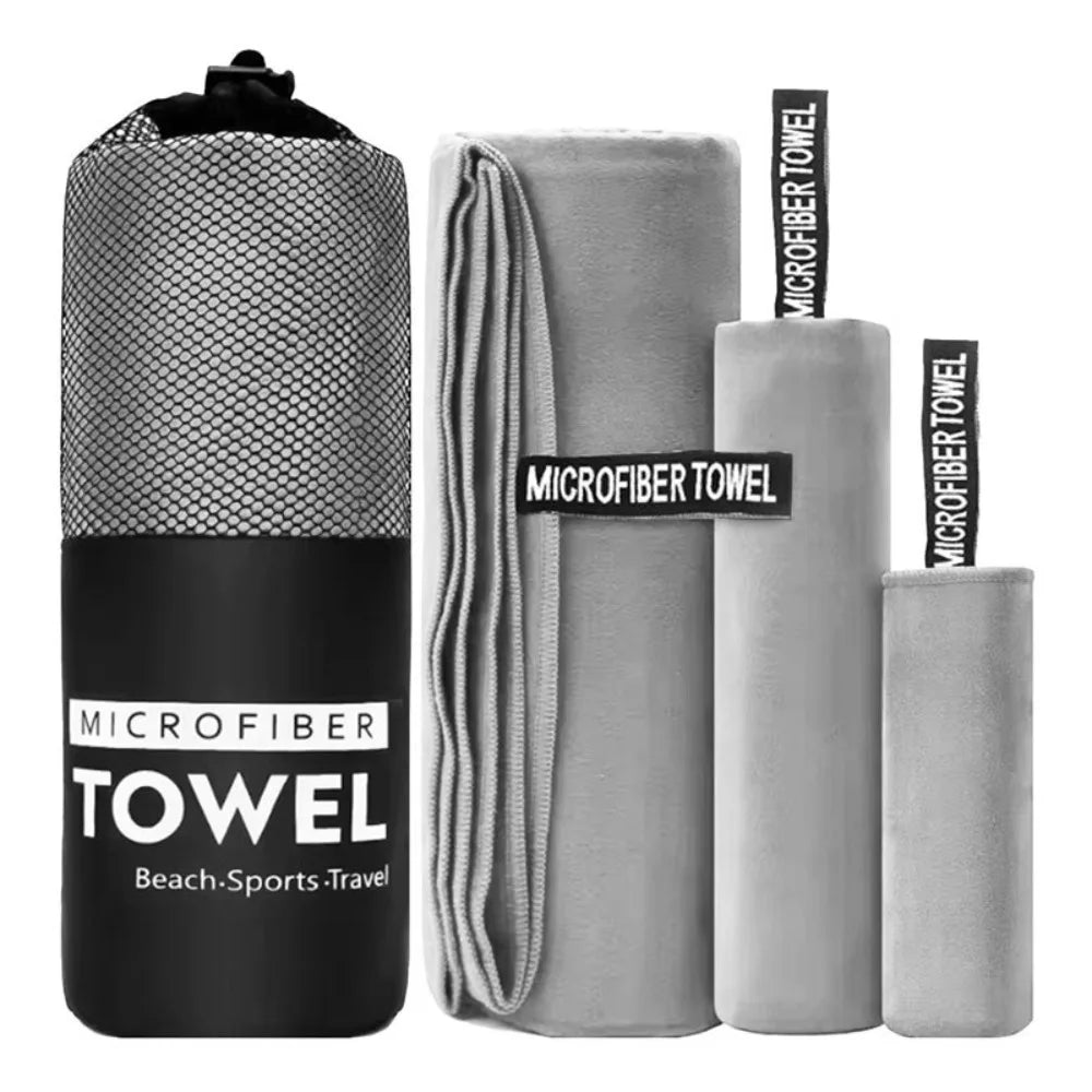 3-Piece Quick-Dry Microfiber Sports Towel Set