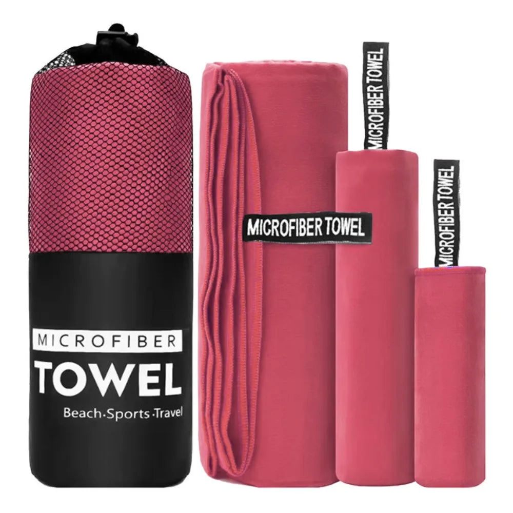 3-Piece Quick-Dry Microfiber Sports Towel Set