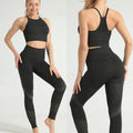 ActiveArrow Performance Open-Shoulder Sports Bra & Leggings Gym Set